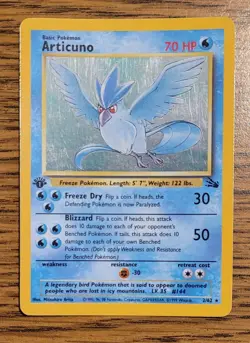 Articuno - 1st Edition Holo - 2/62 Fossil Set - Pokemon Card TCG - 1999 - Image 1