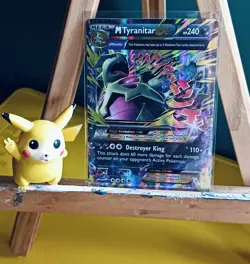 Mega M Tyranitar EX Ancient Origins XY 43/98 Holo Ultra Rare Pokemon Card 2015 - Image 1