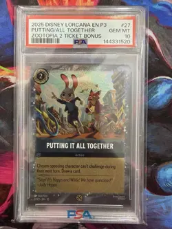 Lorcana Putting It All Together Zootopia Movie Promo Card PSA 10 - Image 1