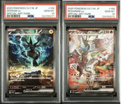 Zekrom Ex Reshiram Sar PSA10 Consecutive Number Pokemon Card - Image 1