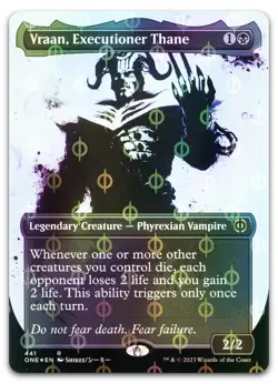 Vraan, Executioner Thane (Showcase) (Step-and-Compleat Foil) NM Phyrexia All Wil - Image 1