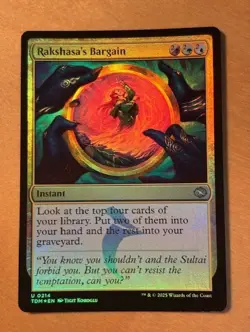 Magic the Gathering MTG Rakshasa's Bargain Foil Tarkir Dragonstorm NM - Image 1