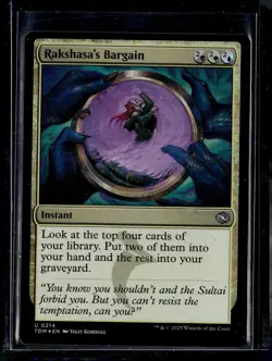 Rakshasa's Bargain - 214 - Foil - TDM - NM - MTG Magic the Gathering - Image 1