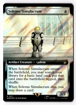 Solemn Simulacrum (Extended Art) (Surge Foil) 1071 UB: Doctor Who Foil NM - Image 1
