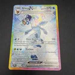 Pokemon Glaceon EX SAR 150/131 Sv: Prismatic Evolutions Holo English Card - Image 1