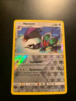 Pokemon TCG Noivern Rare Pattern Reverse Holo Forbidden Light 101/131 - Image 1