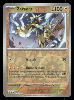 Zeraora Reverse Holo Destined Rivals #078/182 - Rare - Pokemon TCG - NM - Image 1