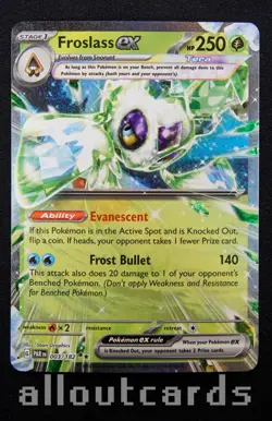 2023 Pokemon Paradox Rift Froslass ex Holo 003/182 NM/M - Image 1