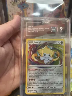 Pokemon Jirachi 119/185 Amazing Rare Vivid Voltage TAG 9 Mint - Image 2