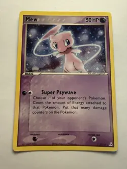 Pokemon Mew 111/110 Secret Rare EX Holon Phantoms 2006 WOTC Era Creased - Image 2