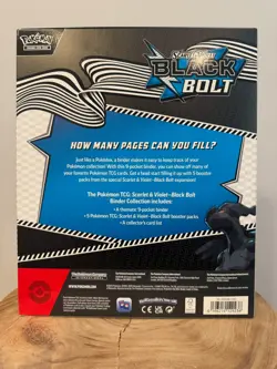 Pokemon Scarlet & Violet Black Bolt Binder Collection Factory Sealed Box - Image 2