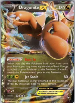 DRAGONITE EX 74/111 HOLO FURIOUS FISTS POKEMON MP - Image 1