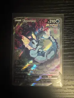 Pokemon TCG Vaporeon v SWSH181 Black Star Promo Alt Art NM - Image 1