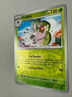 Pokemon TCG * SV Surging Sparks * 007/191 Vivillon Uncommon * REVERSE HOLO * NM - Image 2