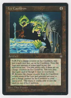 Dark Print Ice Cauldron MP Ice Age 1995 WOTC MTG Magic Misprint Vintage Rare! - Image 1