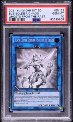 2021 Yu-Gi-Oh GFTP 1st Ed Black Luster Soldier Soldier Of Chaos BLS-EN132 PSA 10 - Image 1