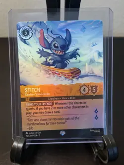 Disney Lorcana Stitch Carefree Snowboarder 207/204 Epic Foil Winterspell NM - Image 1