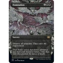 Damnation (borderless) M/NM Magic: The Gathering MTG Double Masters 2022 - Image 1