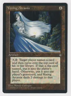 Dark Print Vexing Arcanix MP Ice Age 1995 WOTC MTG Magic Misprint Vintage Rare! - Image 1