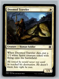 Magic MTG Conspiracy: Take the Crown 4x Doomed Traveler #083/221 TCG CCG Playset - Image 1