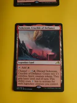 Sokenzan, Crucible of Defiance NEO rare legendary land MTG Card. - Image 1