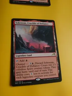 Sokenzan, Crucible of Defiance NEO rare legendary land MTG Card. - Image 3