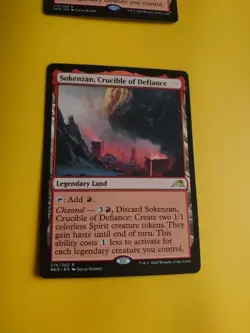 Sokenzan, Crucible of Defiance NEO rare legendary land MTG Card. - Image 4