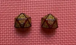 2 x Lord Of The Rings Spindown Life Counter D20 Dice Oversized MTG - Image 1
