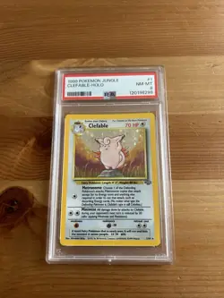 PSA 8 Pokemon TCG Clefable Jungle Holo Card 1/64 Unlimited Rare, Vintage 1999 - Image 1