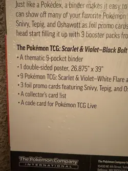 1 Pokemon Black Bolt and White Flare Binder + Poster Collection SamsClub Bundle - Image 2