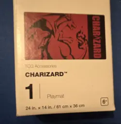 Charizard Red & Black Playmat Official Pokemon Center 24 x 14 in NEW - Image 1