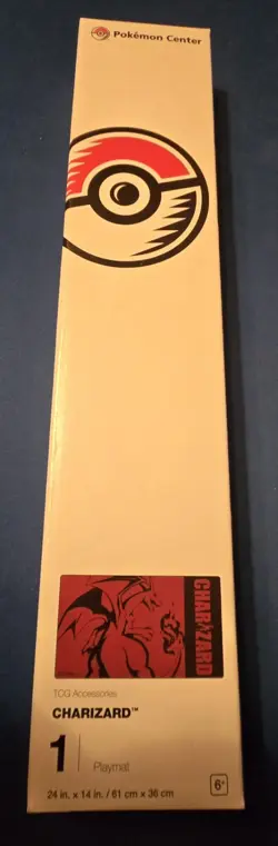 Charizard Red & Black Playmat Official Pokemon Center 24 x 14 in NEW - Image 2