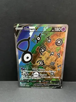 Pokemon TCG Unown V Ultra Rare Full Art Holo 177/195 Silver Tempest 180 HP - Image 1