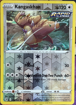 Kangaskhan Reverse Holo Rare - 204/264 - Fusion Strike Pokemon 2021 - Image 1