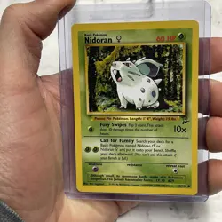 Pokemon Nidoran 82/130 Base Set 2 NM Near Mint Vintage Pokemon Vtg Nintendo TCG - Image 1