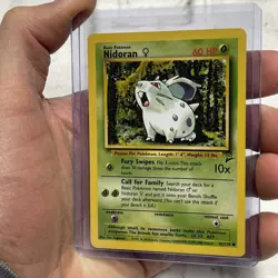 Pokemon Nidoran 82/130 Base Set 2 NM Near Mint Vintage Pokemon Vtg Nintendo TCG - Image 2