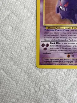 1999 Pokemon Fossil Gengar 20/62 Free Shipping - Image 3