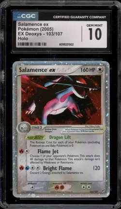 Pokemon Salamence ex EX Deoxys Holo Ultra Rare #103 CGC 10 Gem Mint - Image 1