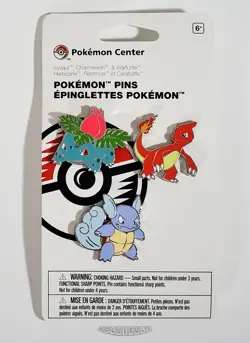 🚦Pokemon Center Enamel Pin : Ivysaur - Charmeleon - Wartortle : Select - New! - Image 1