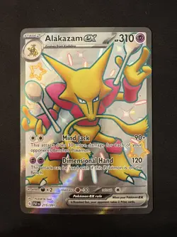 Pokemon Alakazam ex 215/091 SV: Paldean Fates Shiny Ultra Rare Holo - Image 1
