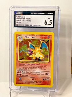 CHARIZARD (1999) 4/102 RARE UNLIMITED BASE SET HOLO CGC 6.5 EX/NM+ POKEMON - Image 1