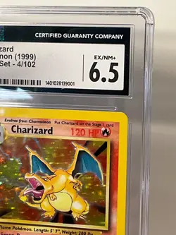 CHARIZARD (1999) 4/102 RARE UNLIMITED BASE SET HOLO CGC 6.5 EX/NM+ POKEMON - Image 2