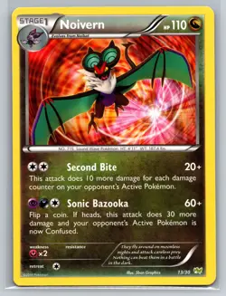 Noivern 13/30 XY Kalos Starter Set Stage 1 Dragon-Type Sound Wave TCG 2014 - Image 1