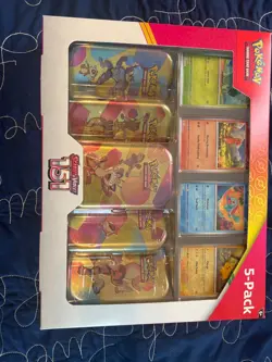 Pokemon Scarlet and Violet 151 (5-Pack) Mini Tins w/ 4 Promos Costco Bundle - Image 1