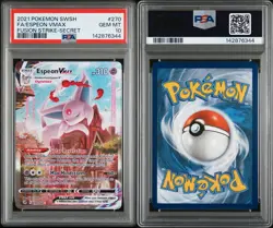 Pokemon Espeon Vmax Fusion Strike Secret Rare Full Alt Art #270 PSA 10 Gem Mint - Image 3