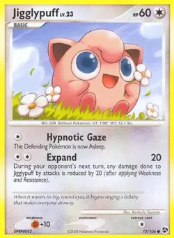 Pokemon Jigglypuff 72/106 Common Great Encounters LP - Image 1