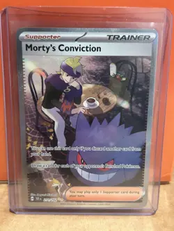 Pokemon TCG Trainer Morty's Conviction 211/162 Temporal Forces SIR NM - Image 1