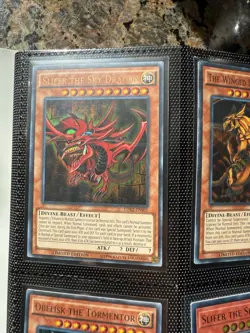 Yu-Gi-Oh Exodia The Fobidden One Lob-en124 Slifer Obelisk Near Mint Binder - Image 2
