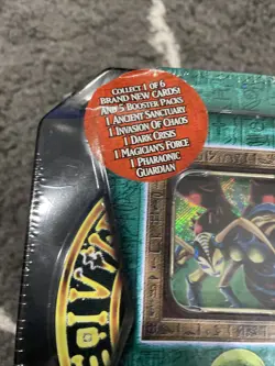 Yu-Gi-Oh 2004 Holiday Collector’s Tin NEW Sealed Insect Queen small tear on warp - Image 3