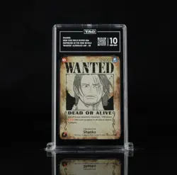 Shanks Wanted Poster OP09-004 One Piece Emperors in the New World TAG 10 Gem MT - Image 1